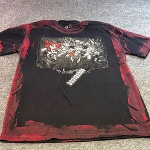 Edgy Black and Red Graphic Tee